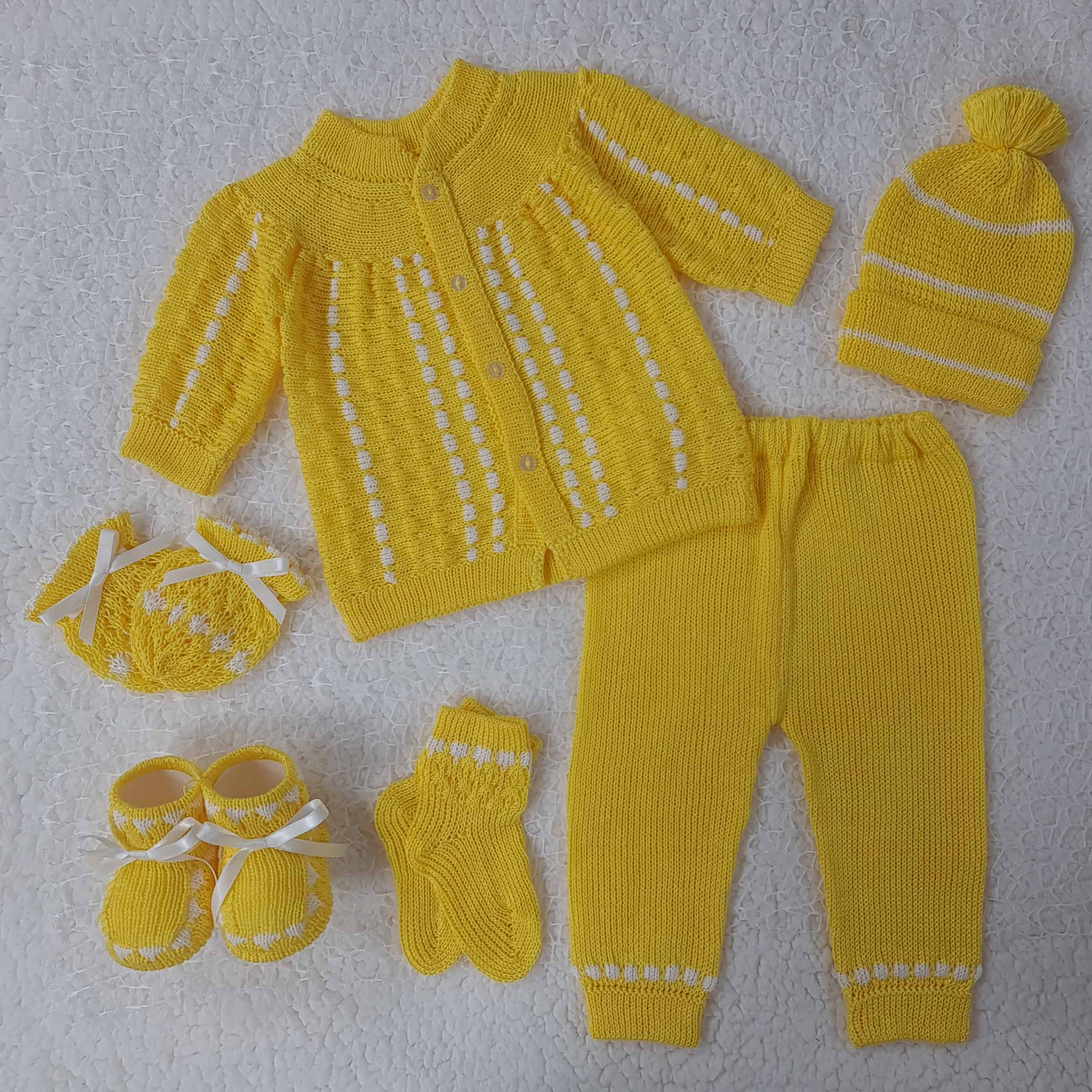 Conjunto Recogido Amarillo/Blanco