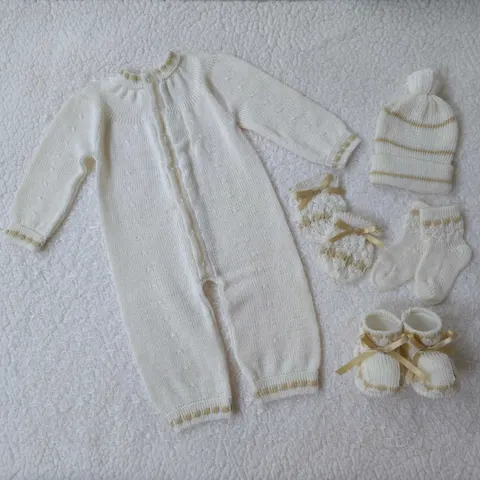 Mameluco Crema Blanco/Beige