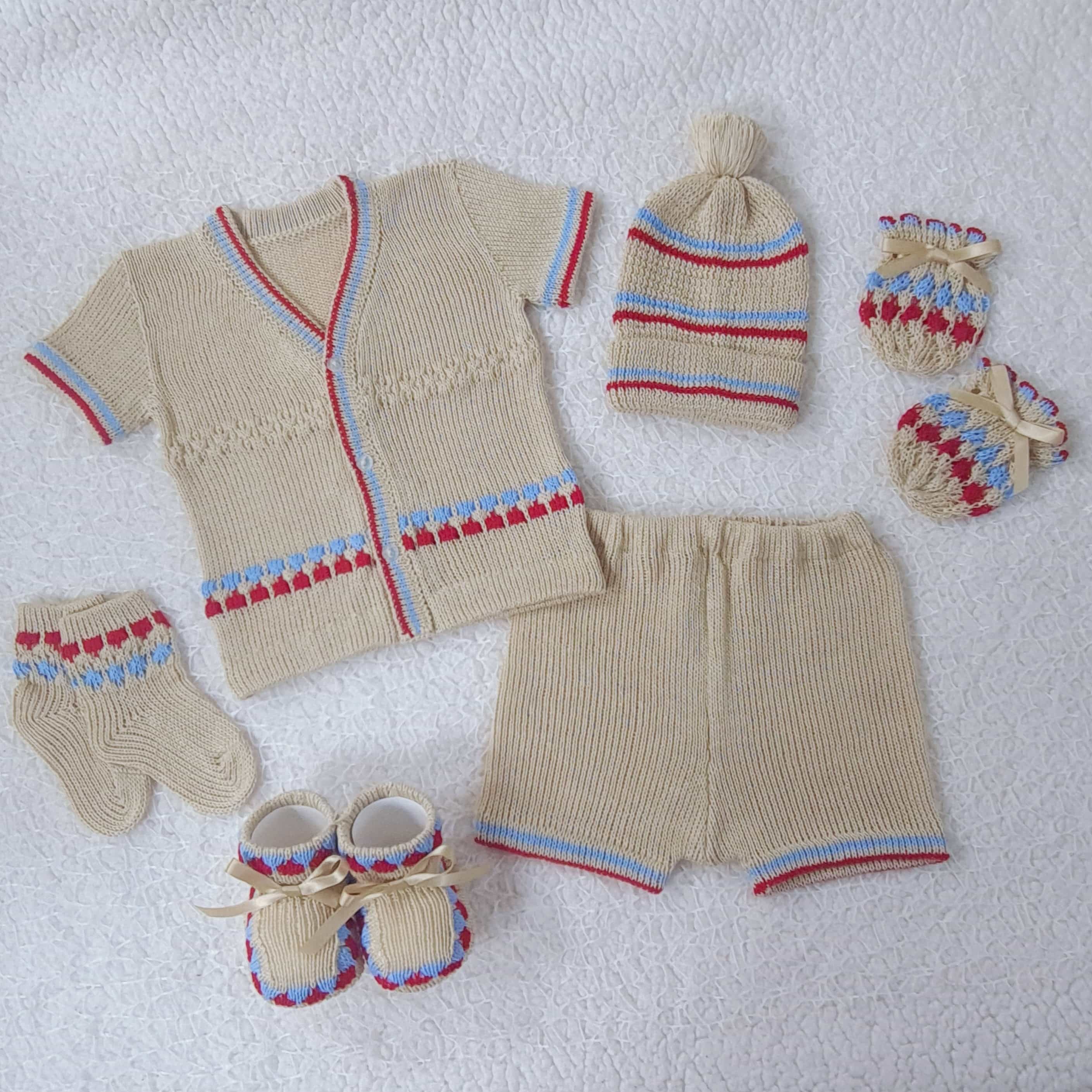 Camisa Beige/Celeste/Rojo