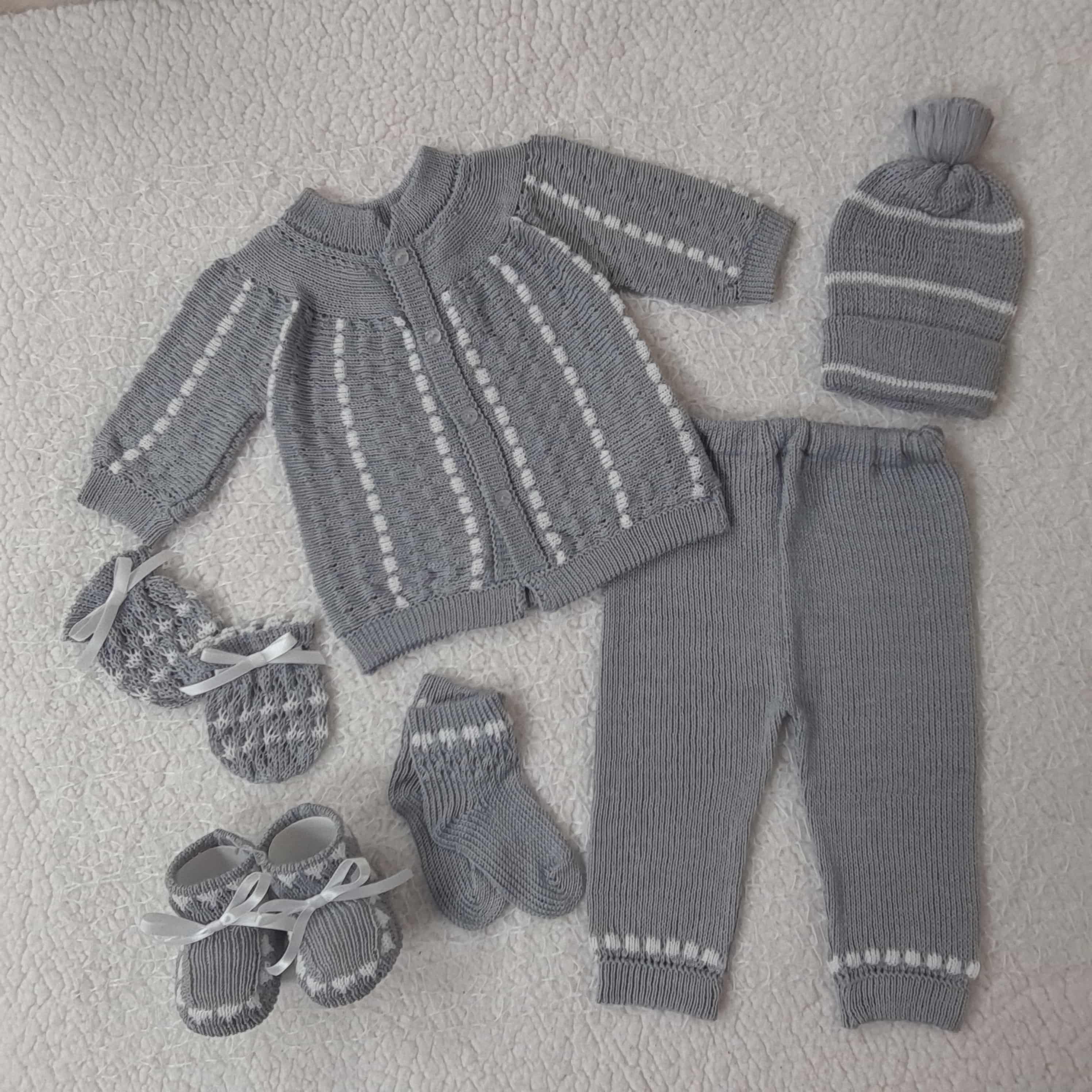 Conjunto Recogido Gris/Blanco