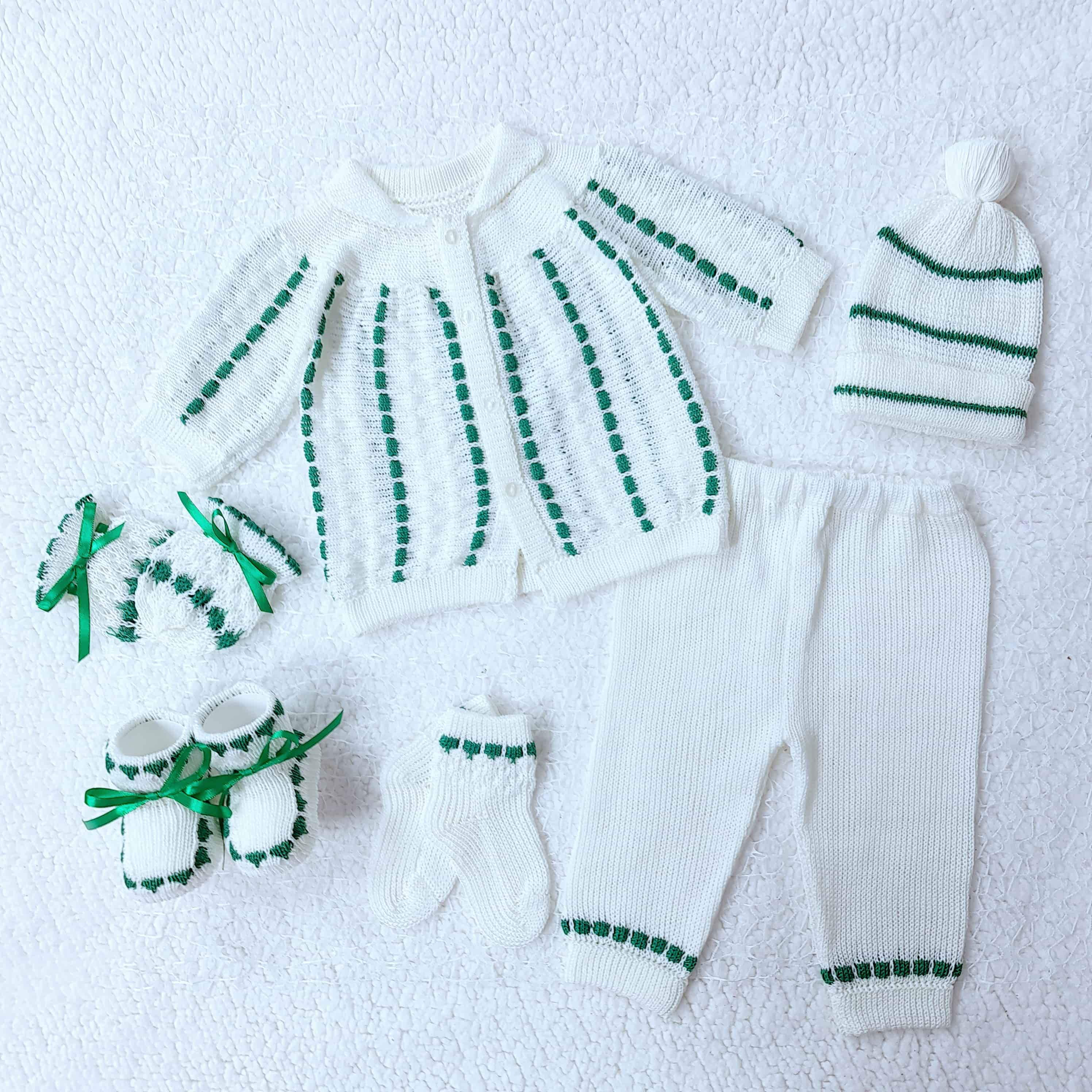 Conjunto Recogido Blanco/Verde