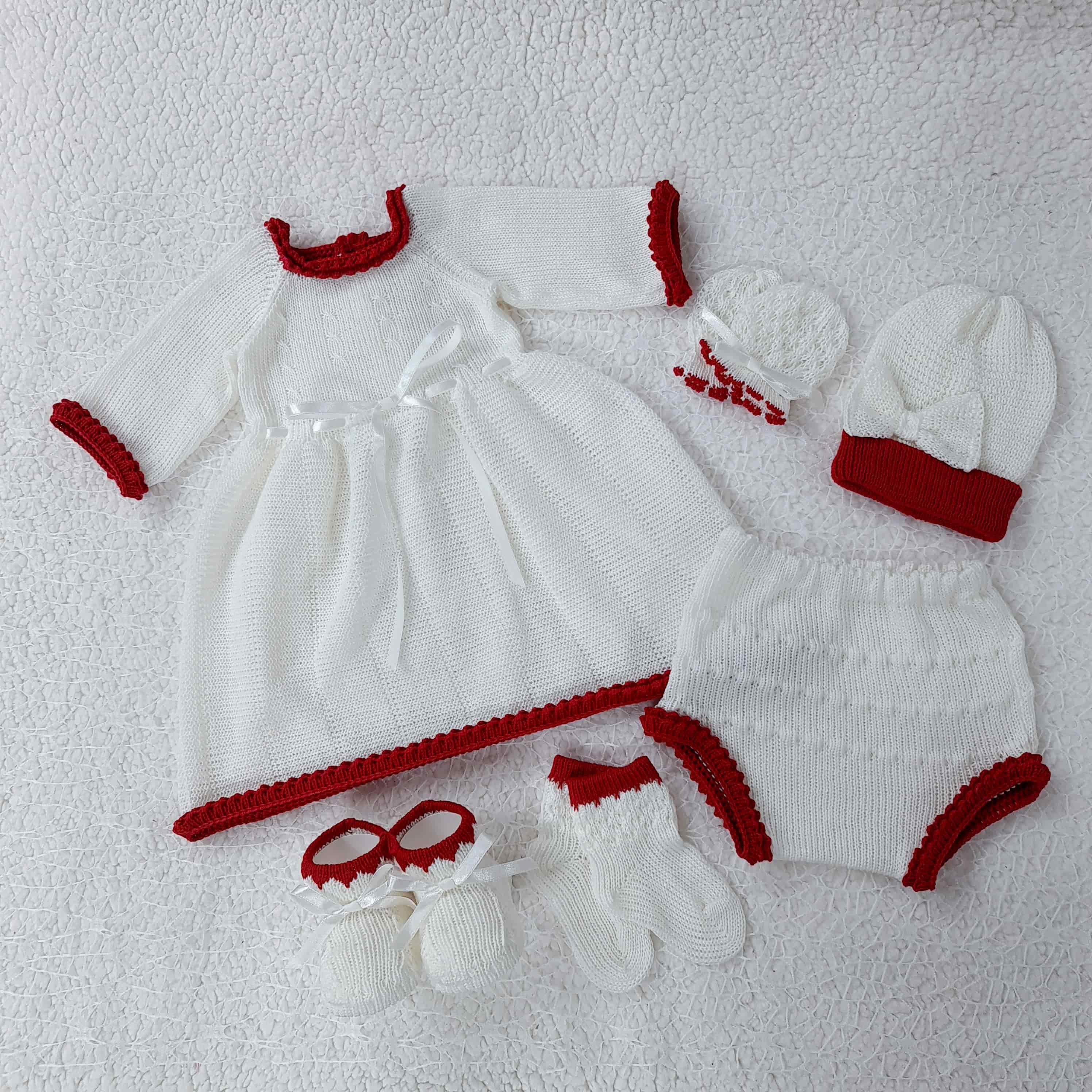 Traje Emperatriz Blanco/Rojo