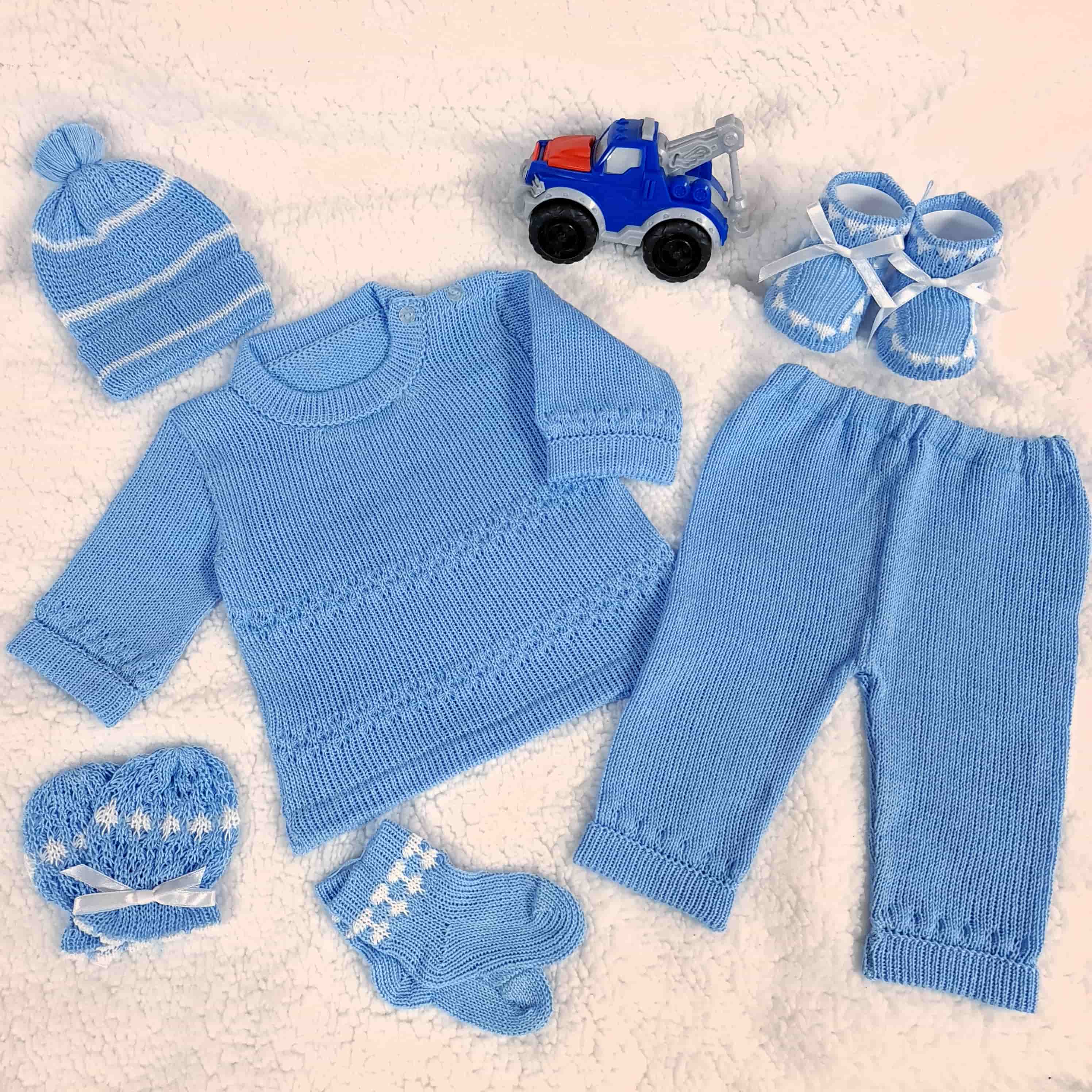 Sweater Celeste/Blanco