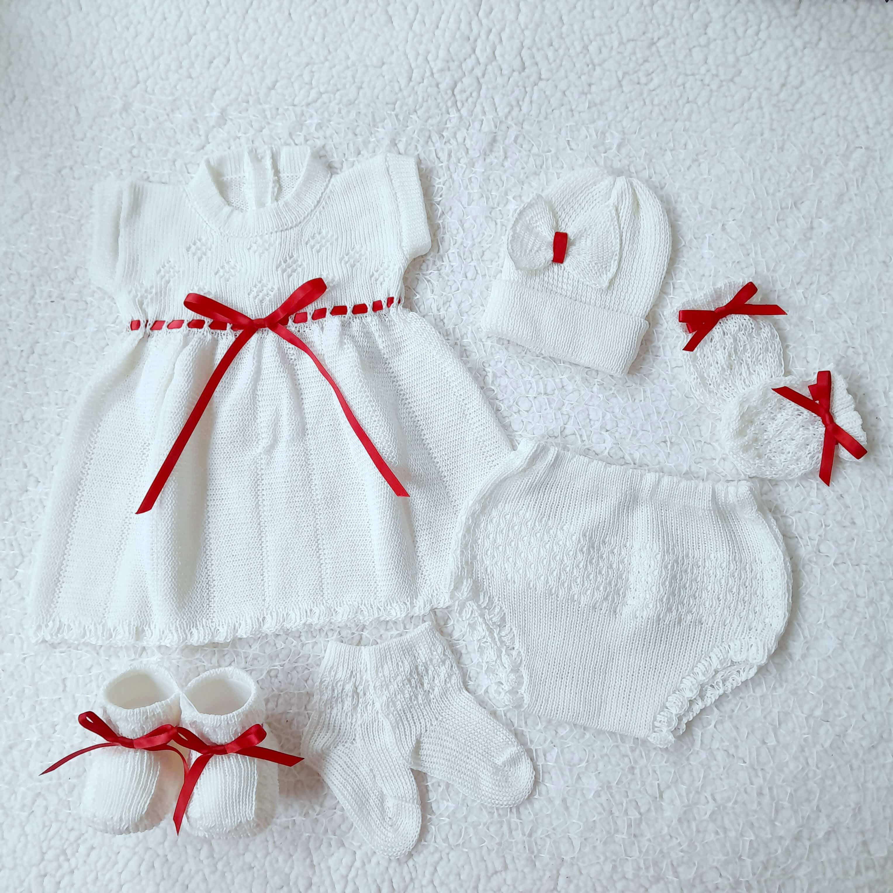 Traje Diamante Blanco cinta Roja