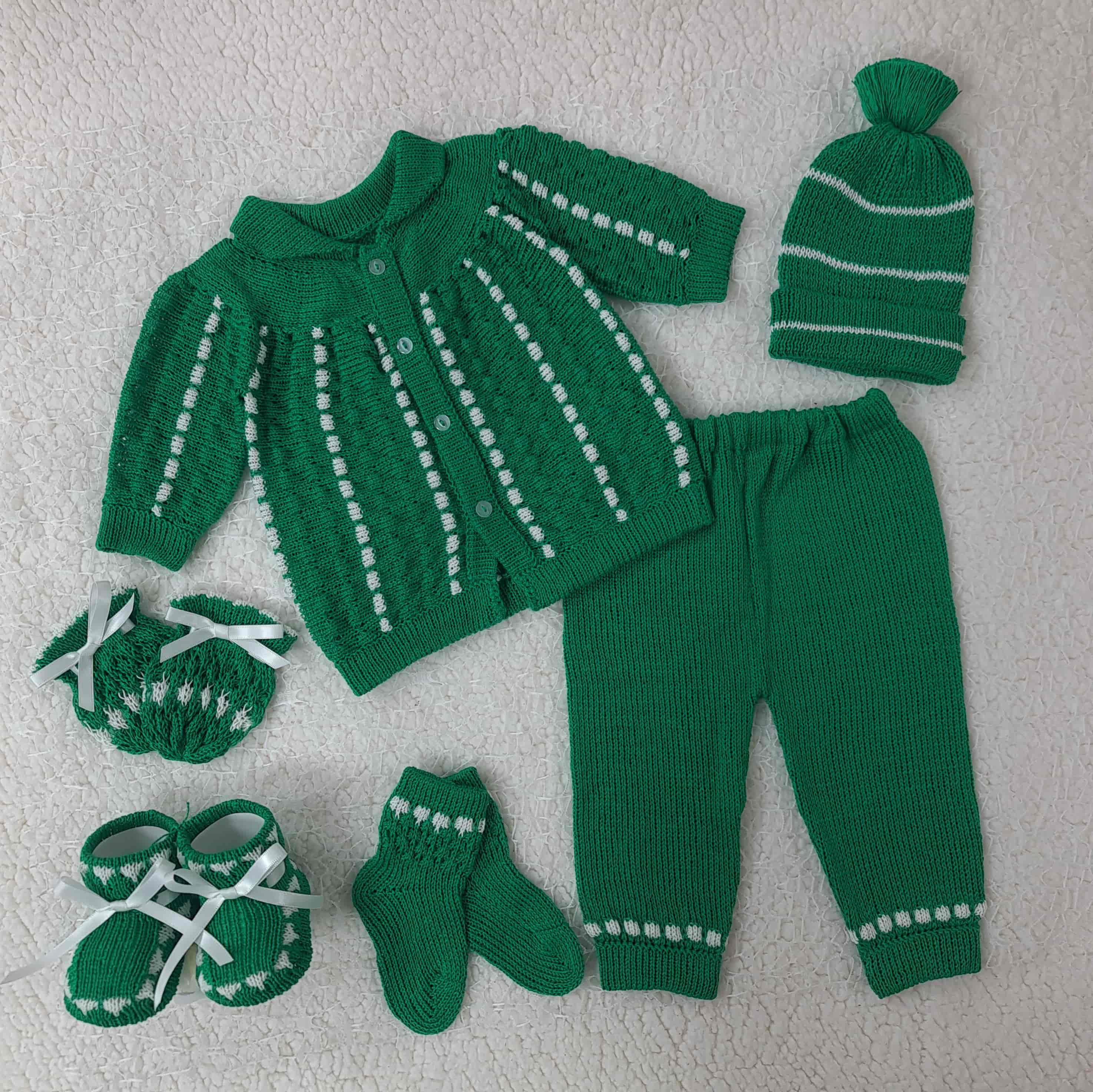 Conjunto Recogido Verde/Blanco