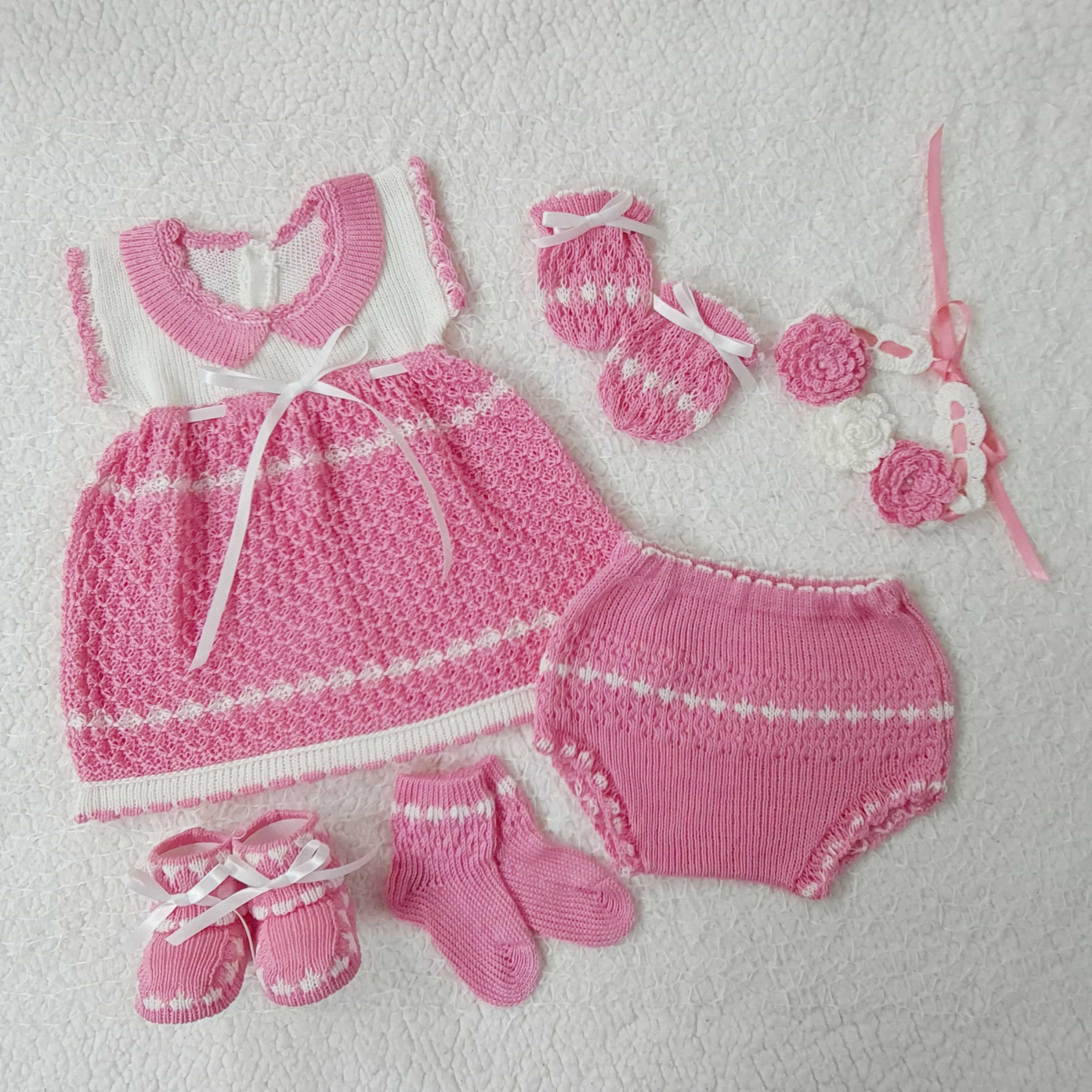 Traje Vincha Rosado/Blanco