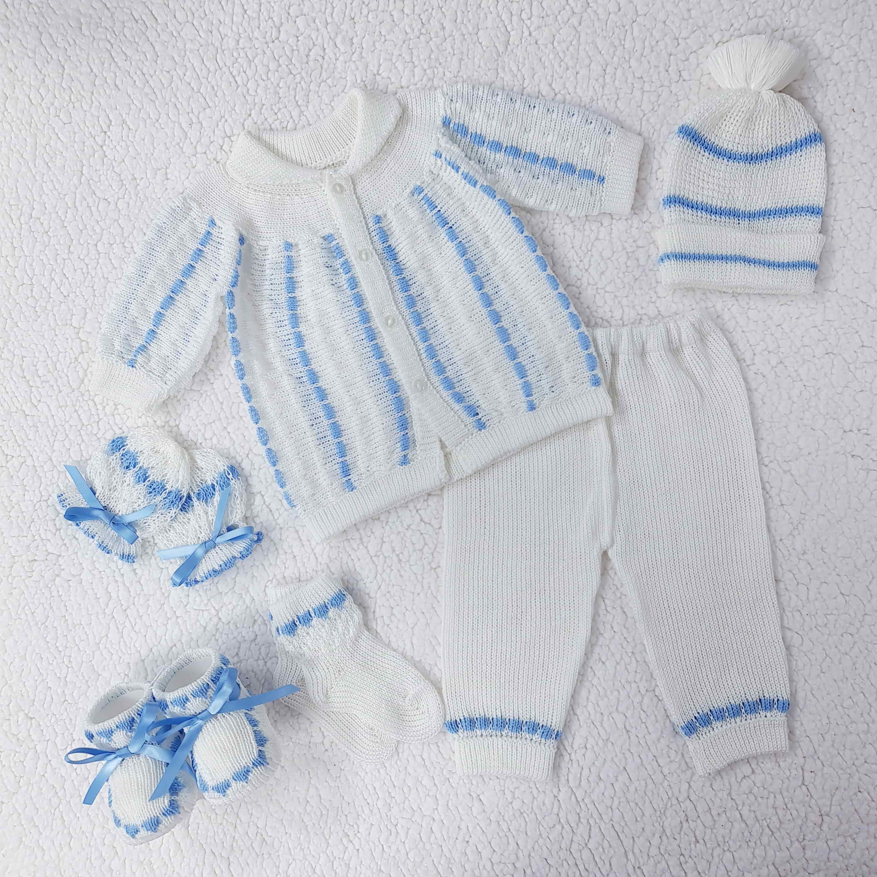 Conjunto Recogido Blanco/Celeste
