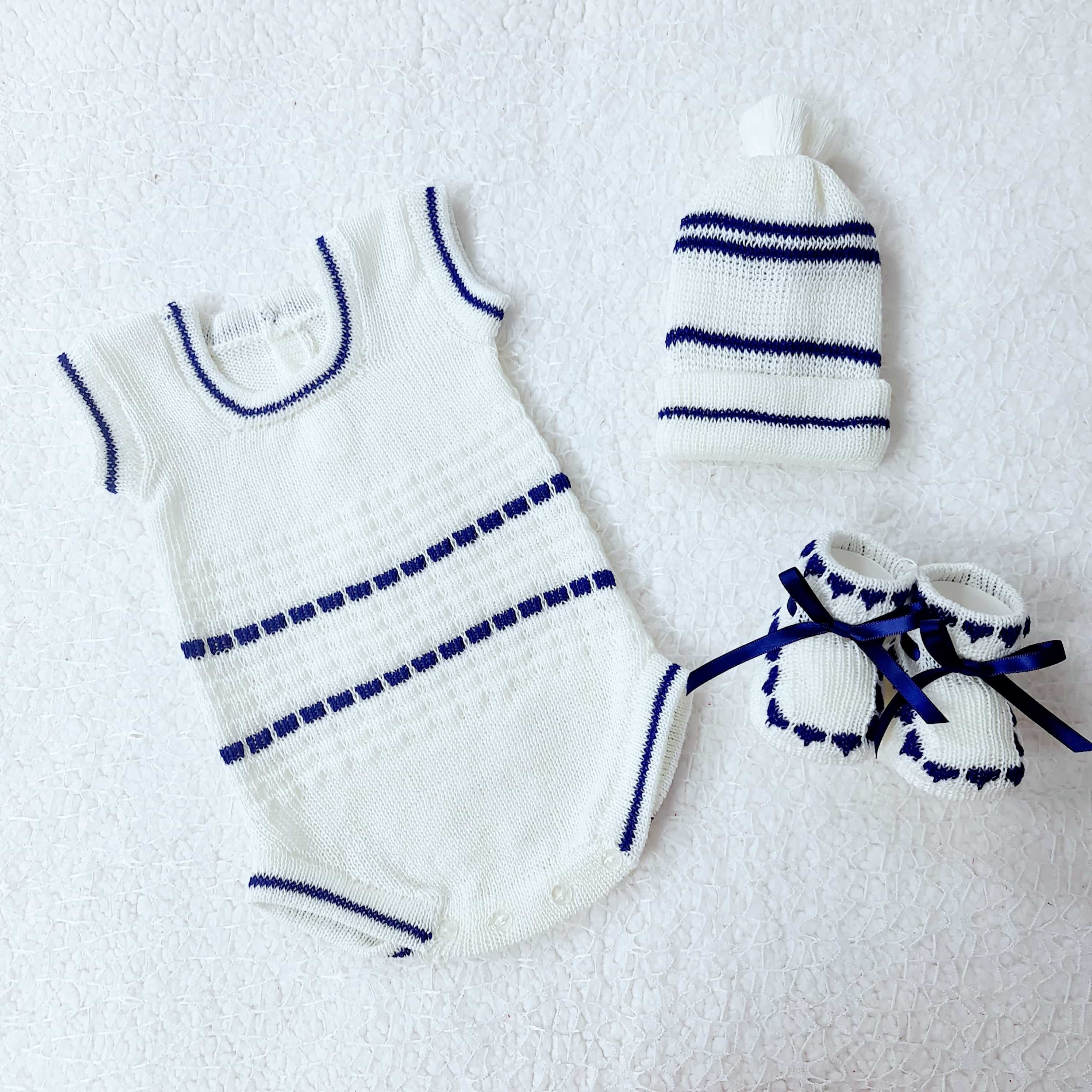 Body Blanco/Azul Marino